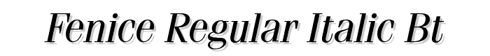 Fenice Regular Italic BT font
